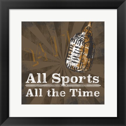 Framed Sports Talk II Print