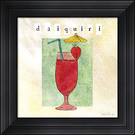 Framed Tropical Cocktails I Print