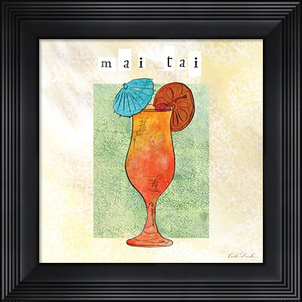Framed Tropical Cocktails IV Print