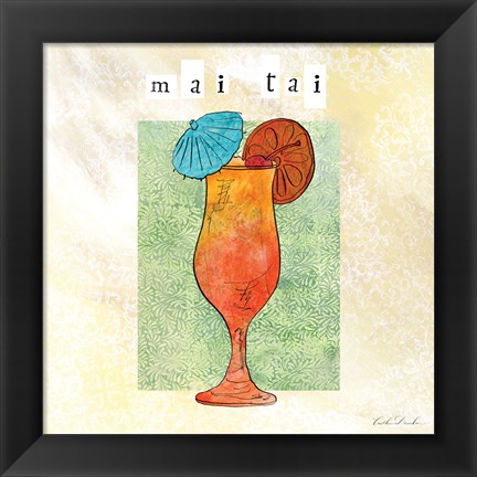 Framed Tropical Cocktails IV Print