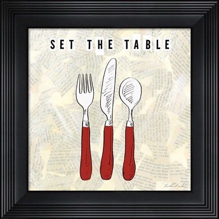 Framed Kitchen Utensils III Print