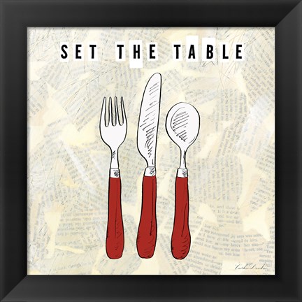 Framed Kitchen Utensils III Print