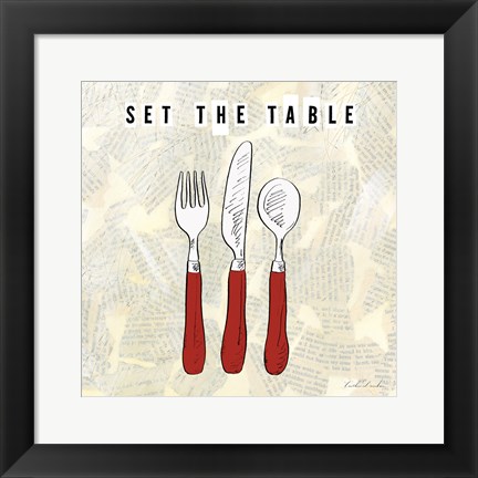 Framed Kitchen Utensils III Print