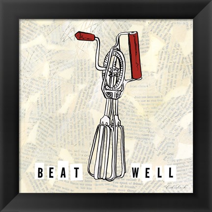 Framed Kitchen Utensils V Print
