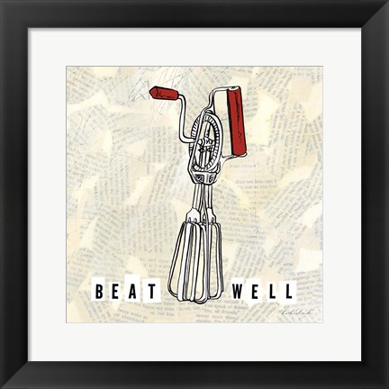 Framed Kitchen Utensils V Print