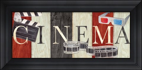 Framed Movie Cinema Signs II Print