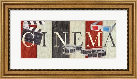 Framed Movie Cinema Signs II Print