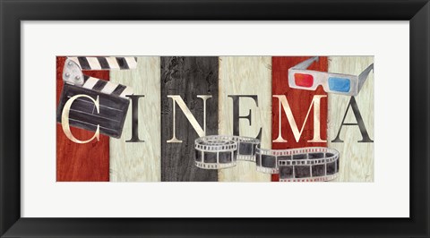 Framed Movie Cinema Signs II Print