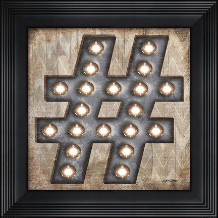 Framed Marquee Symbols I Print