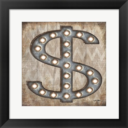 Framed Marquee Symbols III Print