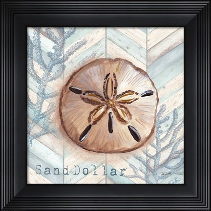 Framed Chevron Shell II Print
