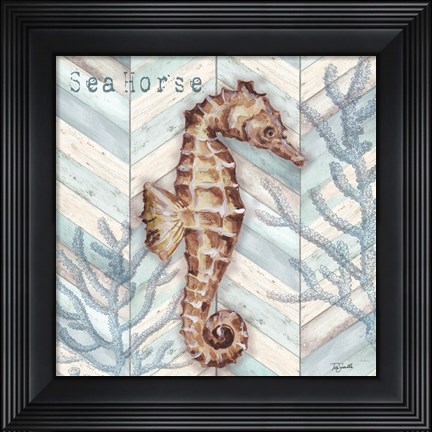Framed Chevron Shell V Print