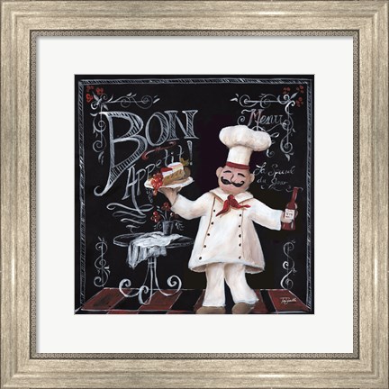 Framed Chalkboard Chefs II Print