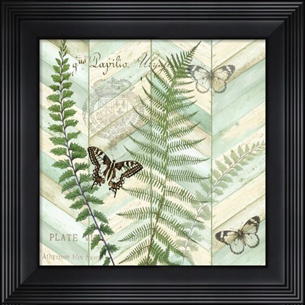 Framed Chevron Botanical II Print