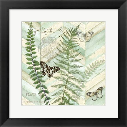 Framed Chevron Botanical II Print