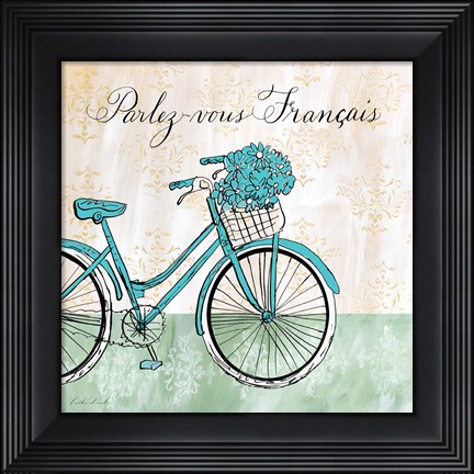 Framed Bonjour de Paris I Print