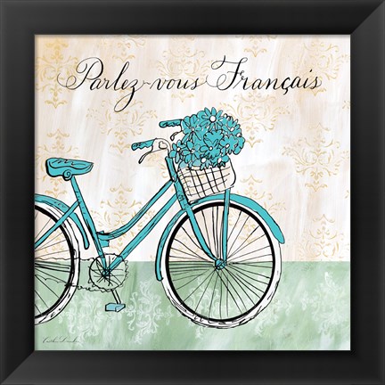 Framed Bonjour de Paris I Print