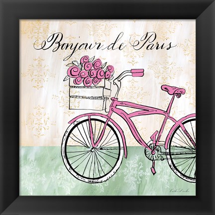 Framed Bonjour de Paris II Print