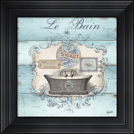 Framed Rustic French Bath II Print