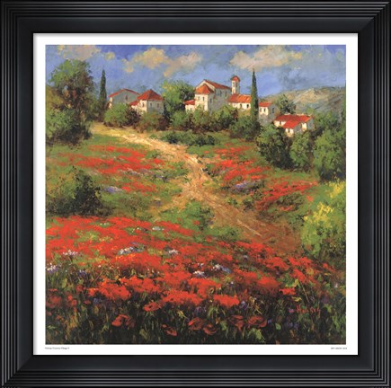 Framed Country Village II Print