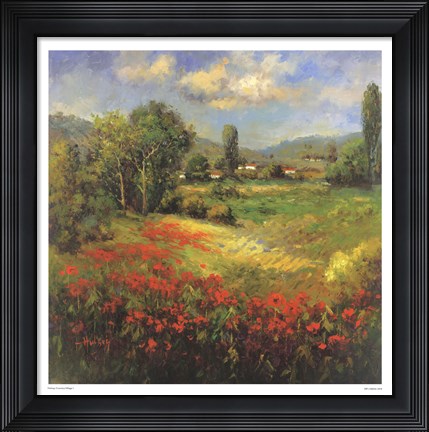 Framed Country Village I Print