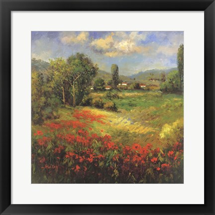 Framed Country Village I Print