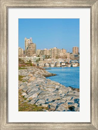 Framed Waterfront, Vancouver, British Columbia, Canada Print