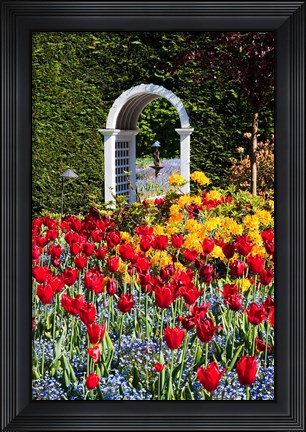 Framed Hately Gardens, Victoria, British Columbia Print