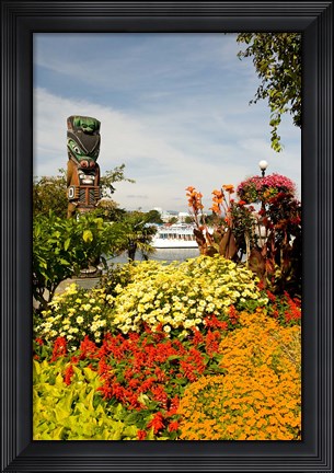 Framed Flower Garden, Victoria, BC Print
