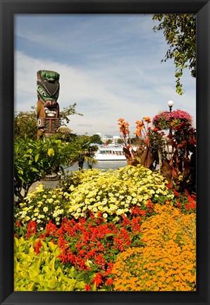 Framed Flower Garden, Victoria, BC Print