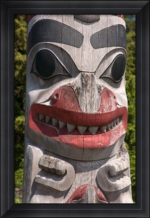 Framed Totem Pole, Queen Charlotte Islands, Canada Print