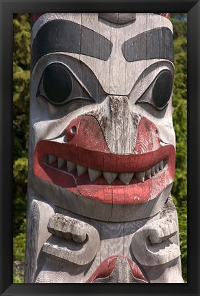 Framed Totem Pole, Queen Charlotte Islands, Canada Print