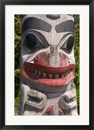 Framed Totem Pole, Queen Charlotte Islands, Canada Print