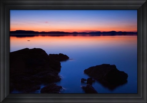 Framed Canada, BC, Salt Spring Island, Beddis Beach Dawn Print