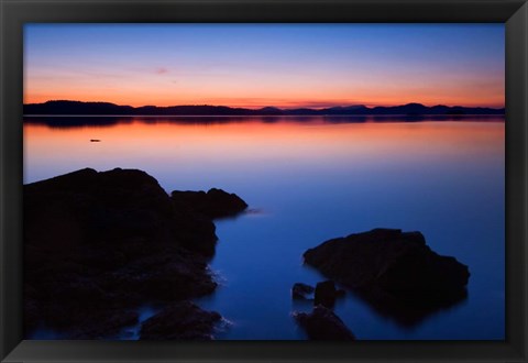 Framed Canada, BC, Salt Spring Island, Beddis Beach Dawn Print