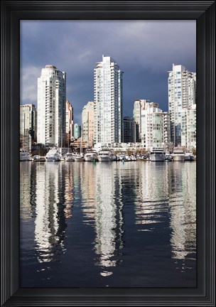Framed Buildings along False Creek, Vancouver, British Columbia, Canada Print