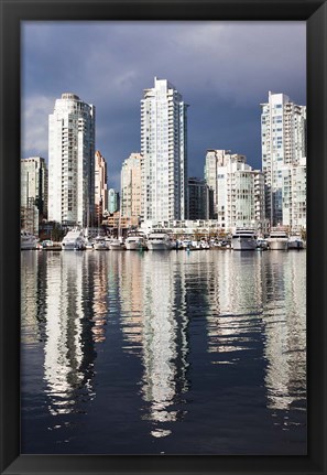 Framed Buildings along False Creek, Vancouver, British Columbia, Canada Print