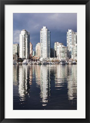 Framed Buildings along False Creek, Vancouver, British Columbia, Canada Print