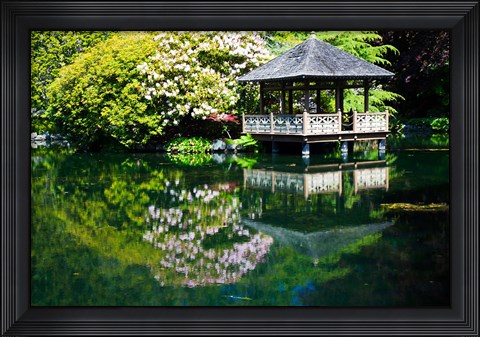 Framed British Columbia, Vancouver, Hately Gardens, Hut Print