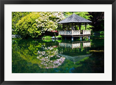 Framed British Columbia, Vancouver, Hately Gardens, Hut Print