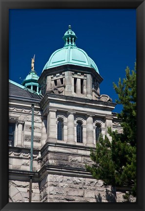 Framed British Columbia, Victoria, Close Up of Parliament Building Print