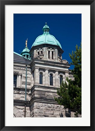 Framed British Columbia, Victoria, Close Up of Parliament Building Print