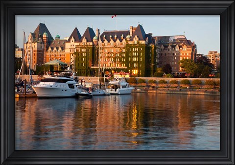 Framed British Columbia, Victoria, Empress Hotel, Harbor Print