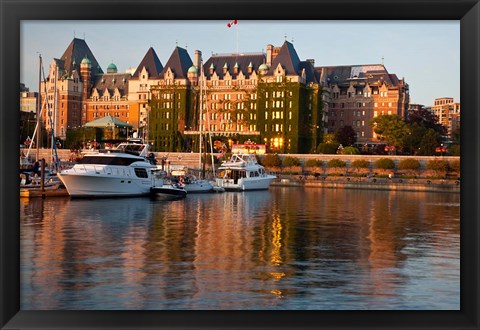 Framed British Columbia, Victoria, Empress Hotel, Harbor Print