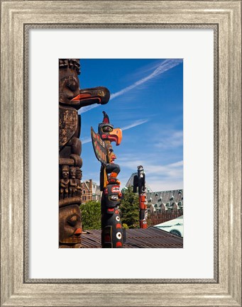 Framed British Columbia, Victoria, Native American Totems Print