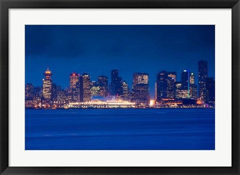 Framed City view form North Vancouver, British Columbia, Canada Print