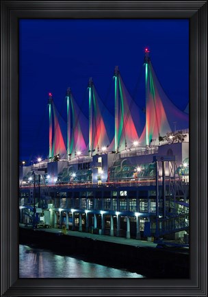 Framed Dawn, Canada Place, Vancouver, British Columbia, Canada Print