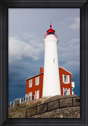 Framed Fisgard Lighthouse, Victoria, Vancouver Island, British Columbia, Canada Print