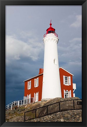 Framed Fisgard Lighthouse, Victoria, Vancouver Island, British Columbia, Canada Print