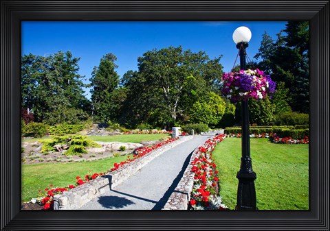 Framed Gardens at Governor&#39;s House Victoria, British Columbia, Canada Print